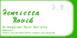 henrietta movik business card